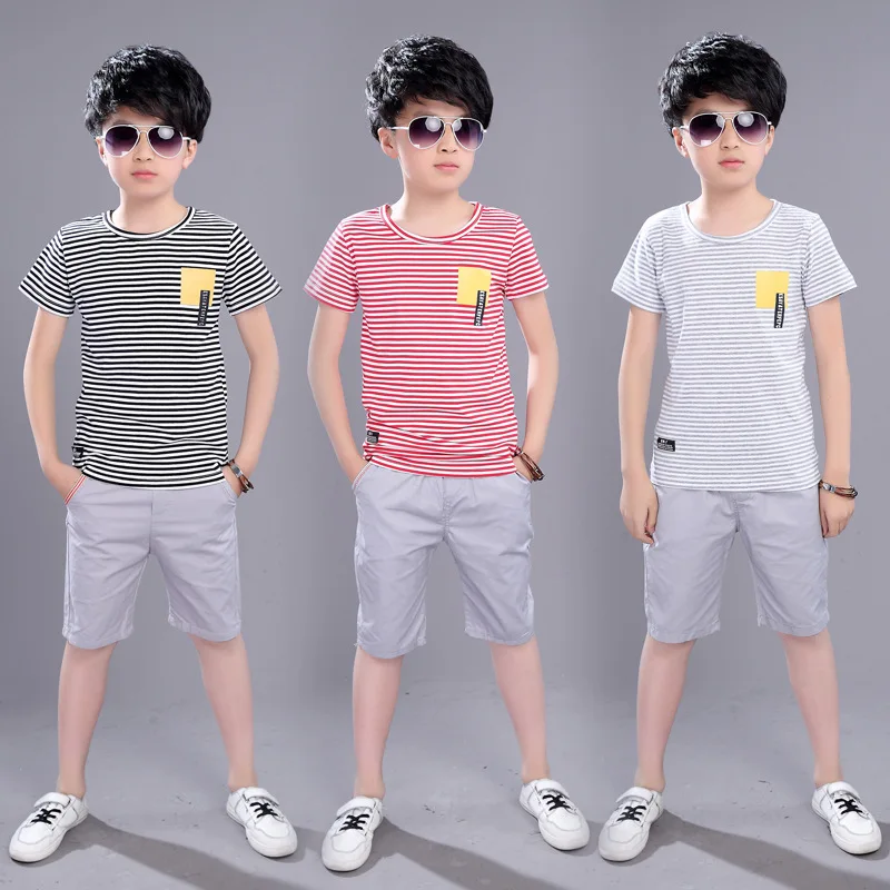children summer new clothing sets boys clothes fashion letter short sleeve T-shirt+shorts 2pcs set baby boy sports suit |