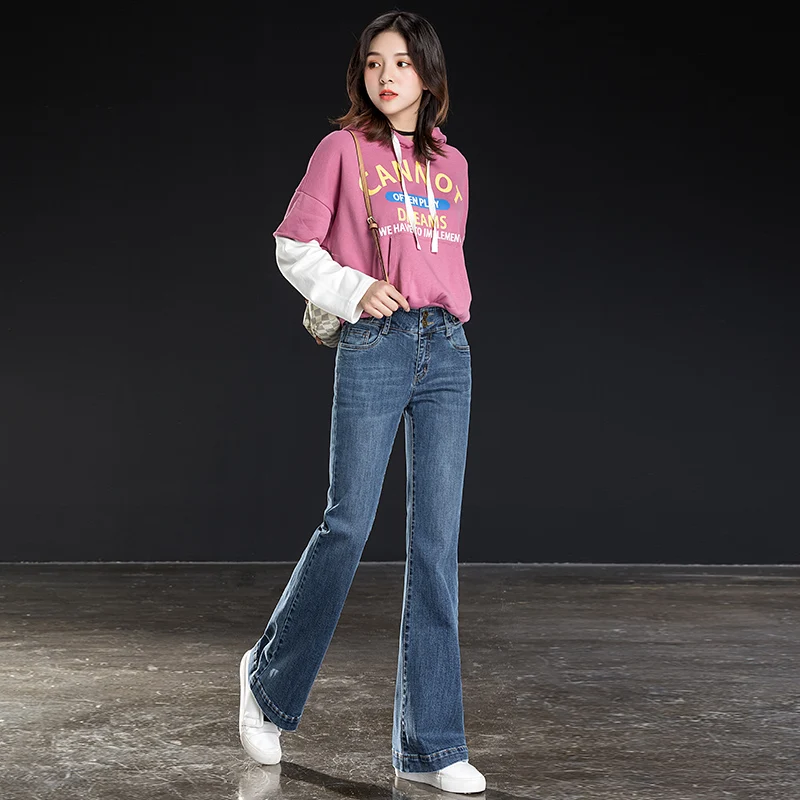 Женские свободные джинсы Shangege с высокой талией и широкими штанинами на весну
