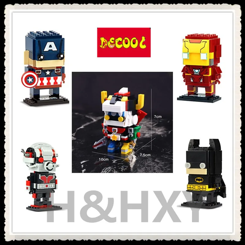 H& HXY милая кукла 6801-6822 18002 Voltron King мини-кубики Супер герои marvel Мстители Фигурки Decool строительный блок