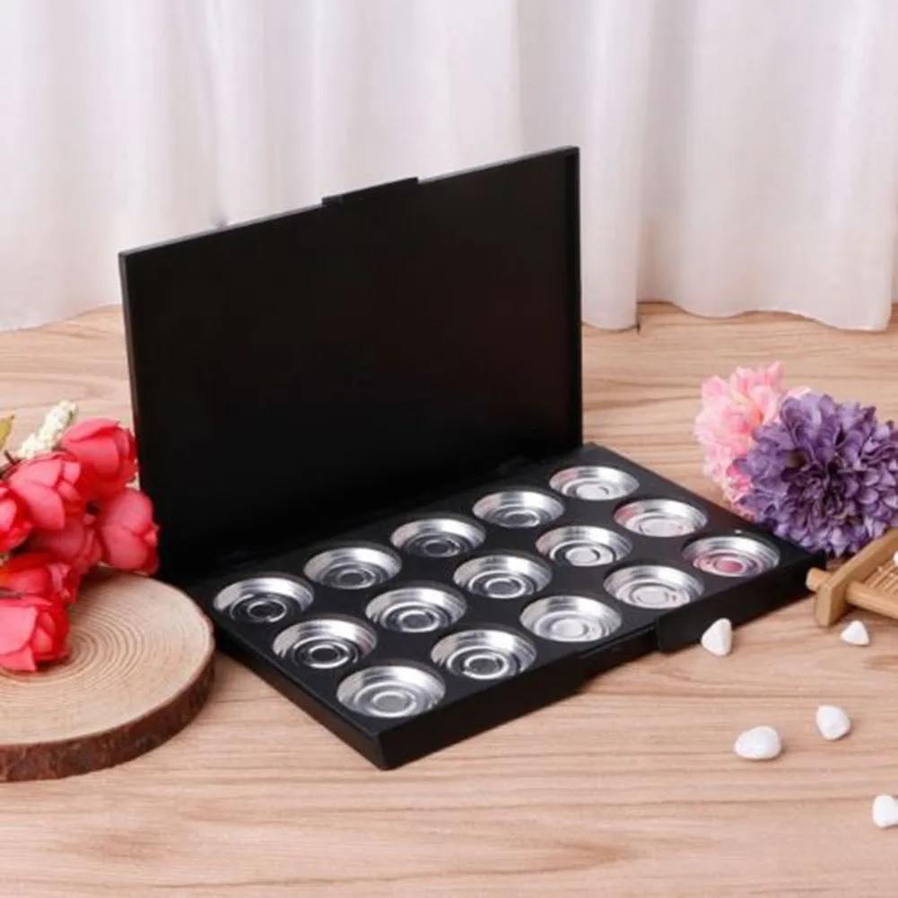 Durable Portable DIY Aluminum 15 Holes Empty Eyeshadow Palette Cosmetics Makeup Case Holder | Eye Shadow