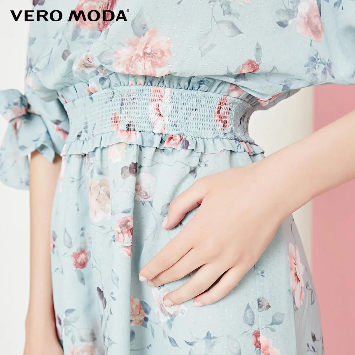 Vero Moda женский комбинезон с открытыми плечами и печатным эластичным поясом на шнуровке | 318378507