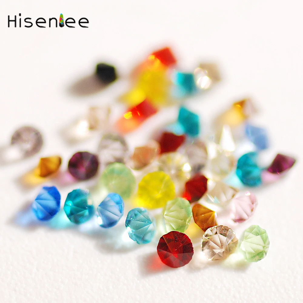 Gray Glass Glitter Point Back Rhinestone 1.1MM Crystal Transparent Zircon Micro Diamond Nail Art Salon Fashion DIY Gems 2880pcs | Дом и сад