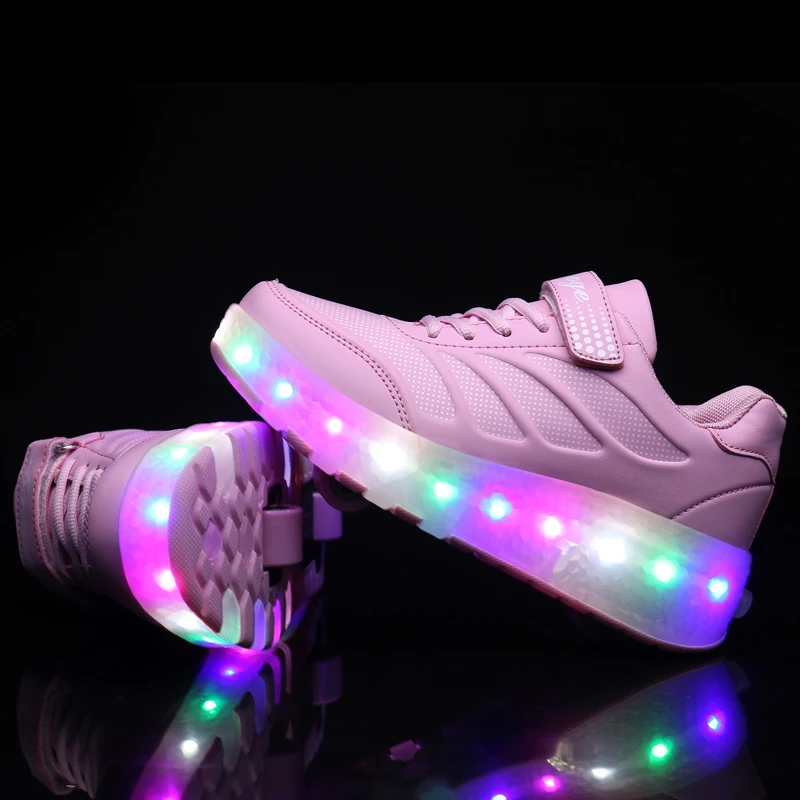 2019 Heelys New Design Causal Sneakers with Wheel Boy Spring Roller Skate Shoes Girl 16cm-24.5cm Black | Детская одежда и обувь