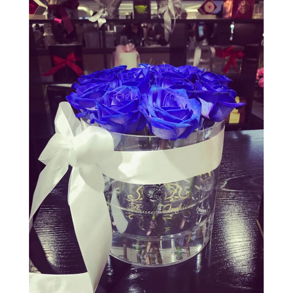 Акриловая ясно цветок Box Рождество Роза коробка для хранения День Святого