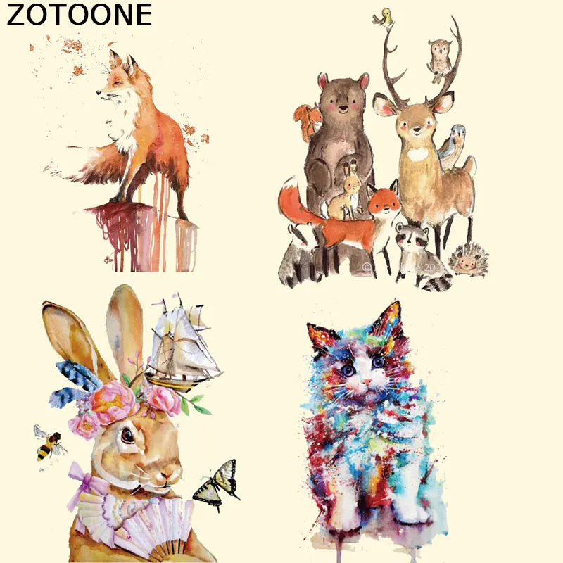 ZOTOONE милые животные нашивки модная одежда украшения патч уровень стираемые