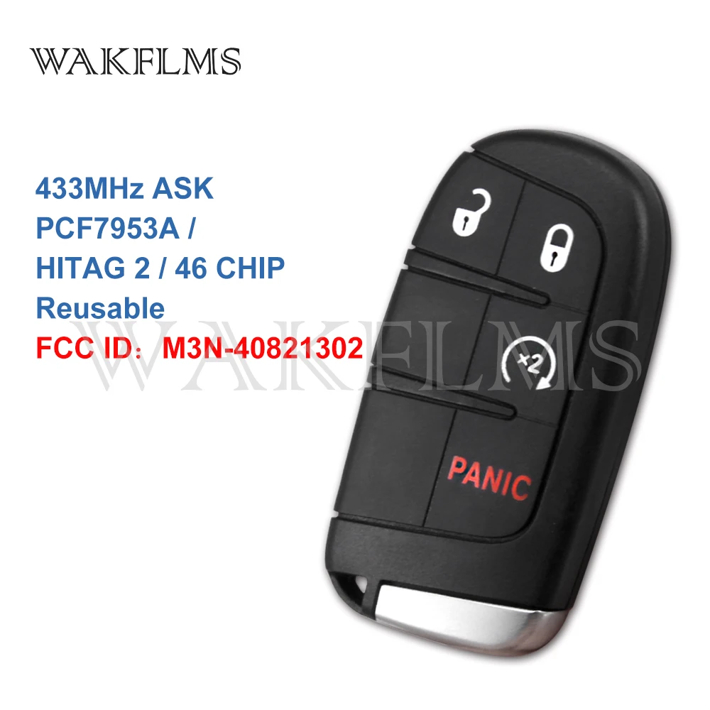 4 кнопки без ключа Go Дистанционный старт Автомобильный ключ для Dodge Charger Journey