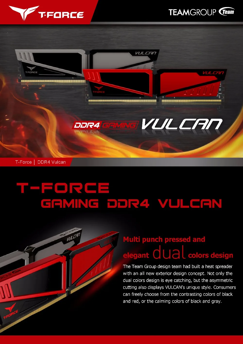 Командная группа T-Force Gaming DDR4 VULCAN настольная память 8G 2400 компьютерная RAMs CL 14-16-16-31 1,2 V Высококачественная игровая память
