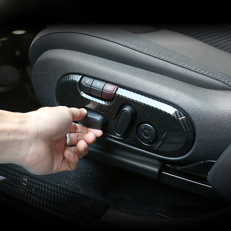 

Carbon Fiber Grain Car Seat Control Switch Button Cover Frame Trim Sticker Decoration For Mini Cooper F60 Countryman Car Styling