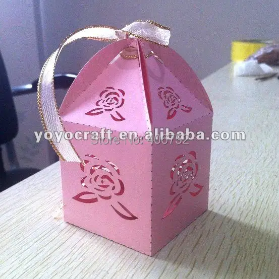 Розовая Свадебная коробка для подарков на день рождения маленькие свадебные