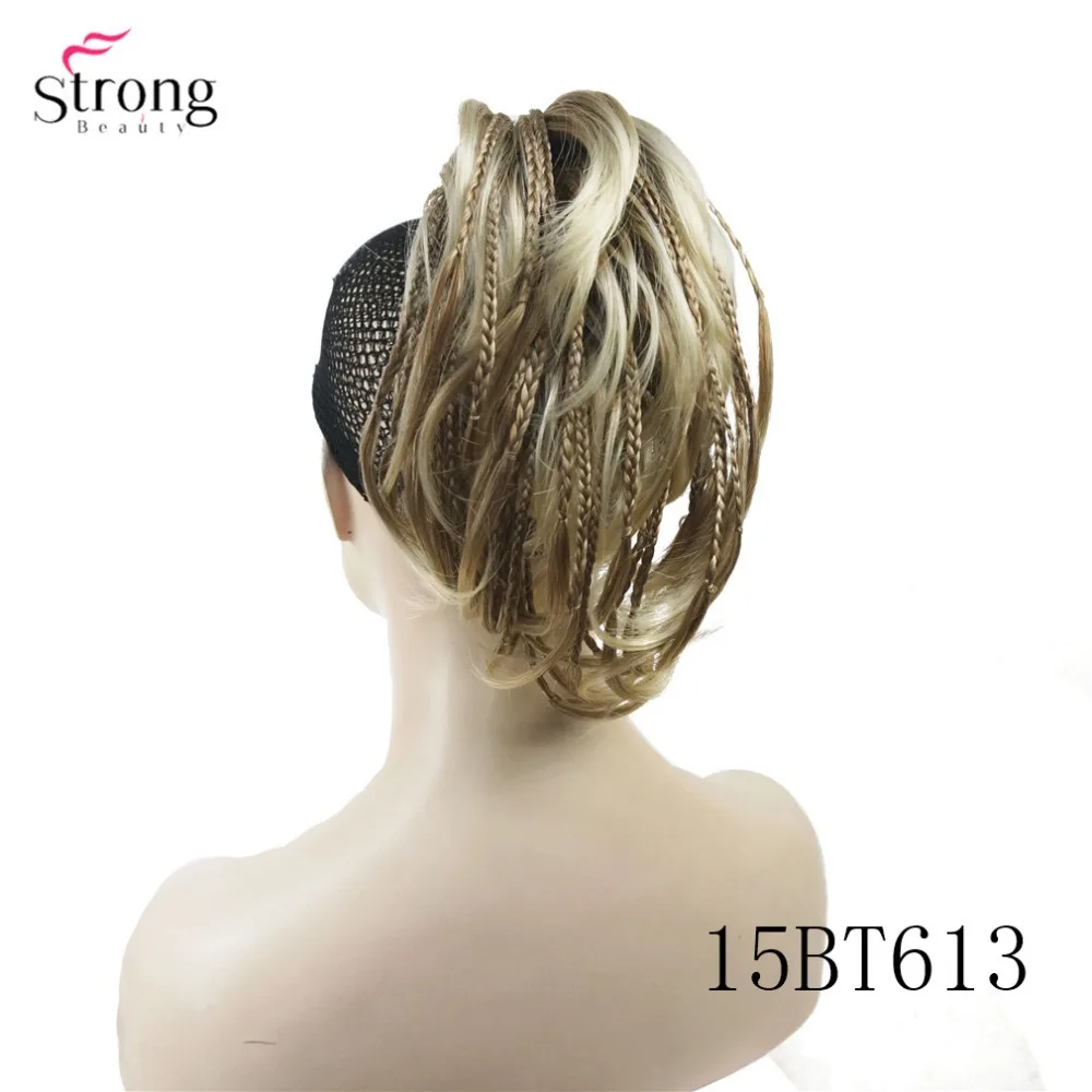 StrongBeauty косички плетеные заколки в конский хвост шиньон для наращивания волос Короткие прямые Коготь Зажим конский хвост