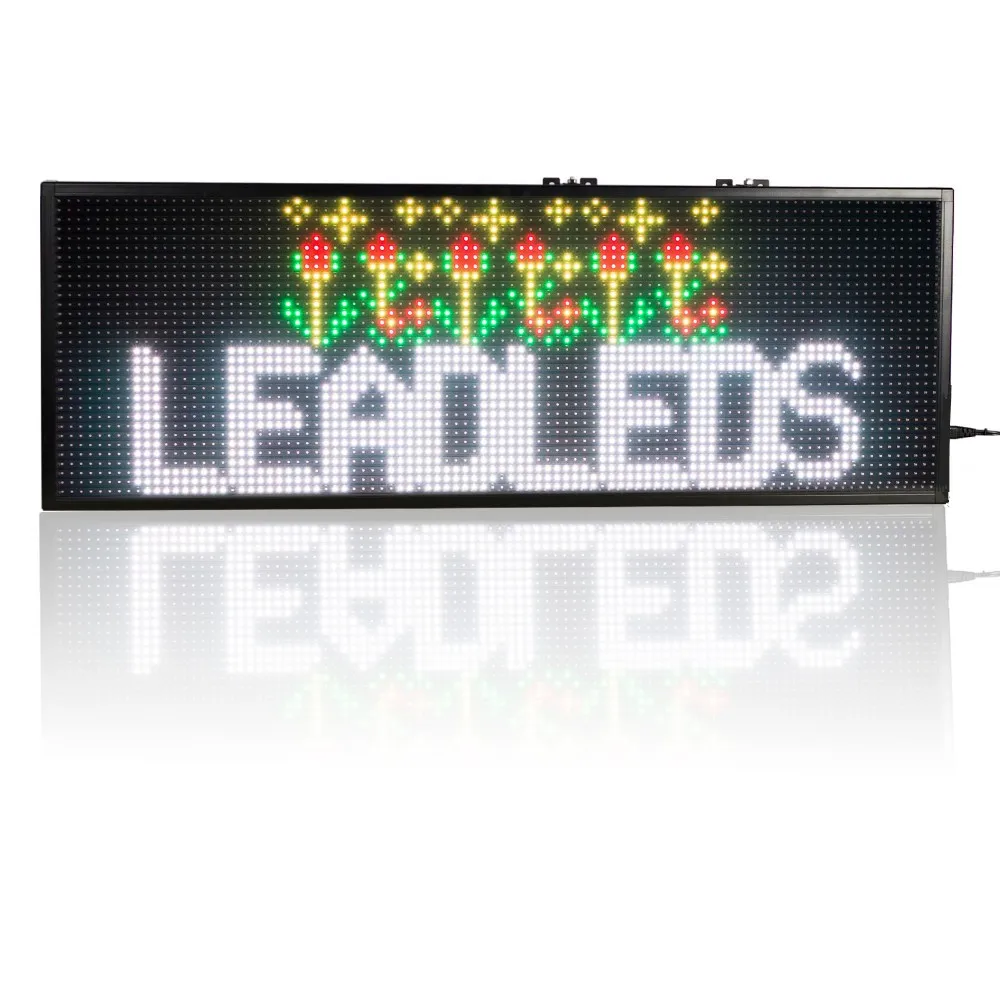

Полноцветная программируемая светодиодная вывеска RGB SMD 30 x11insh, 1-4 линии, сообщения для вашего магазина, рекламная реклама на окно