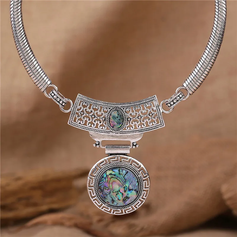 Богемное ожерелье для женщин колье ожерелья подвески натуральная оболочка