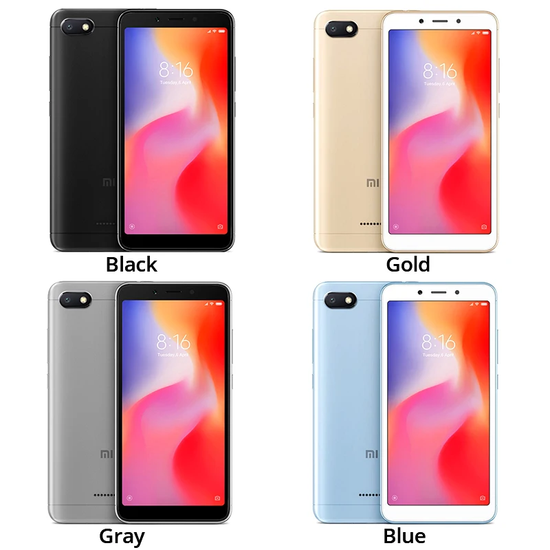Глобальная версия Оригинальный Xiaomi Redmi 6A 6 2 GB Оперативная память 16 Гб Встроенная