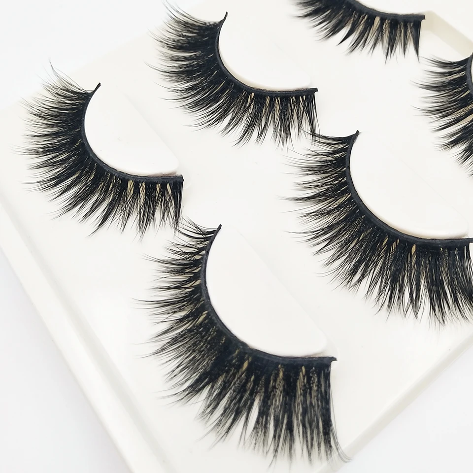 3 пар/кор. натуральные ресницы 2018 модные сексуальные крылатые толстые 3D накладные