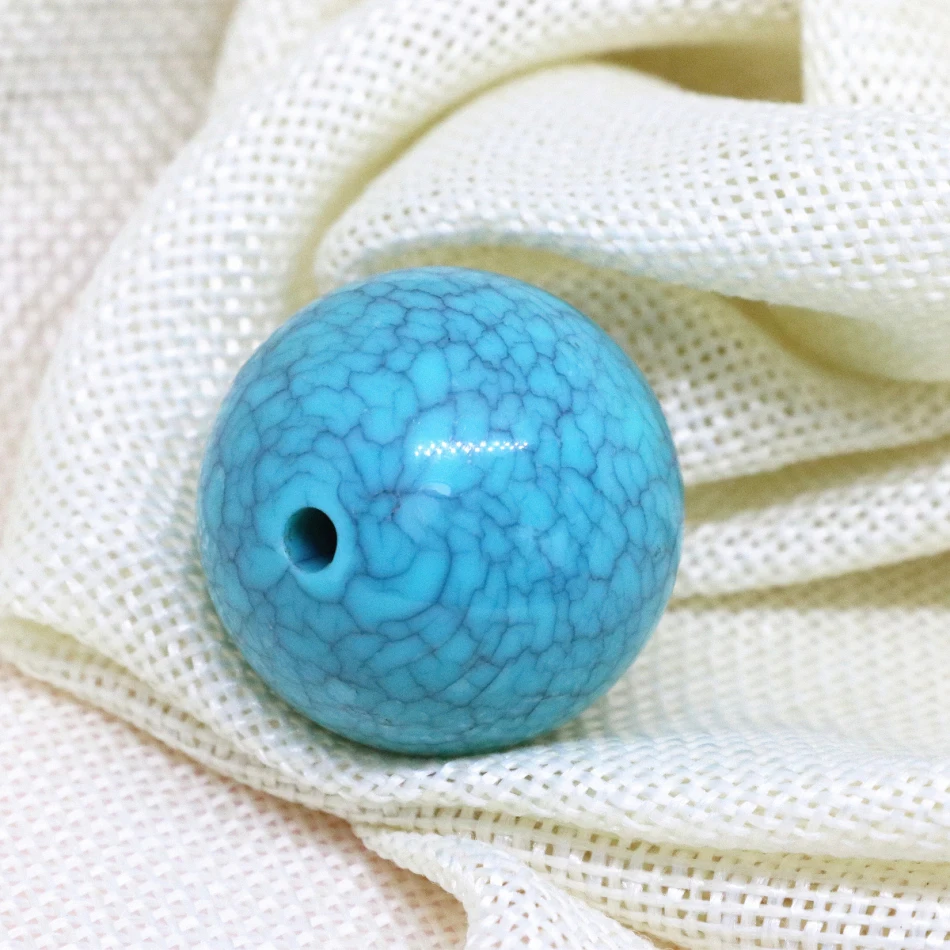 Новое поступление 3 шт СИНИЙ ВЕНОК круглый шар кулон синтетический lvory имитация