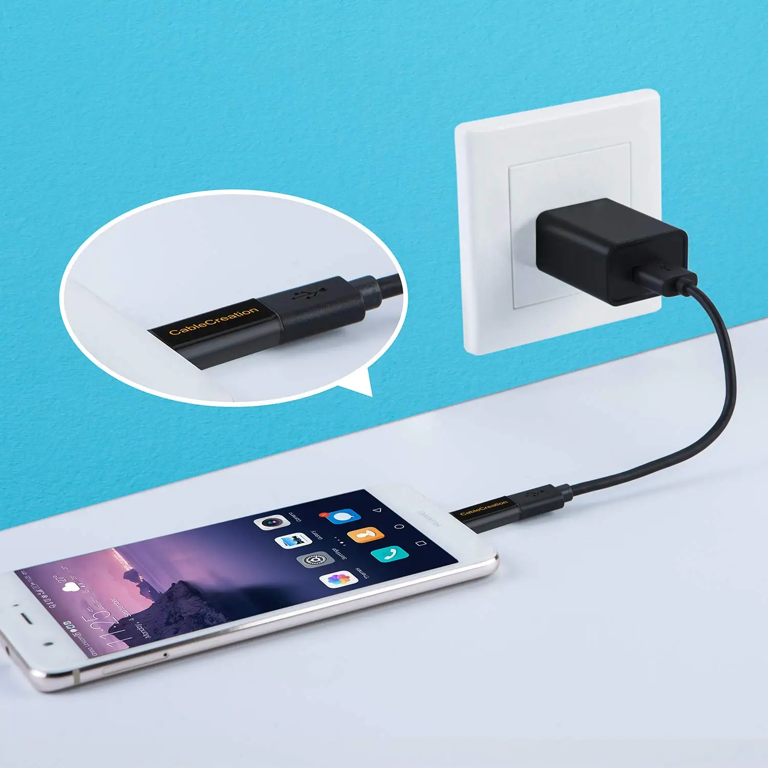 Адаптер jorinдо USB C на Micro адаптер Type USB-C конвертер с резистором 56K совместимый Mate