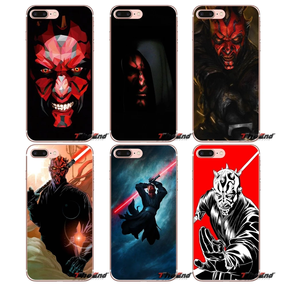 Sith star wars darth maul темные боковые Чехлы для iPhone X 4 4S 5 5S 5C SE 6 6S 7 8 Plus Samsung Galaxy J1 J3 J5 J7 A3 A5 2016