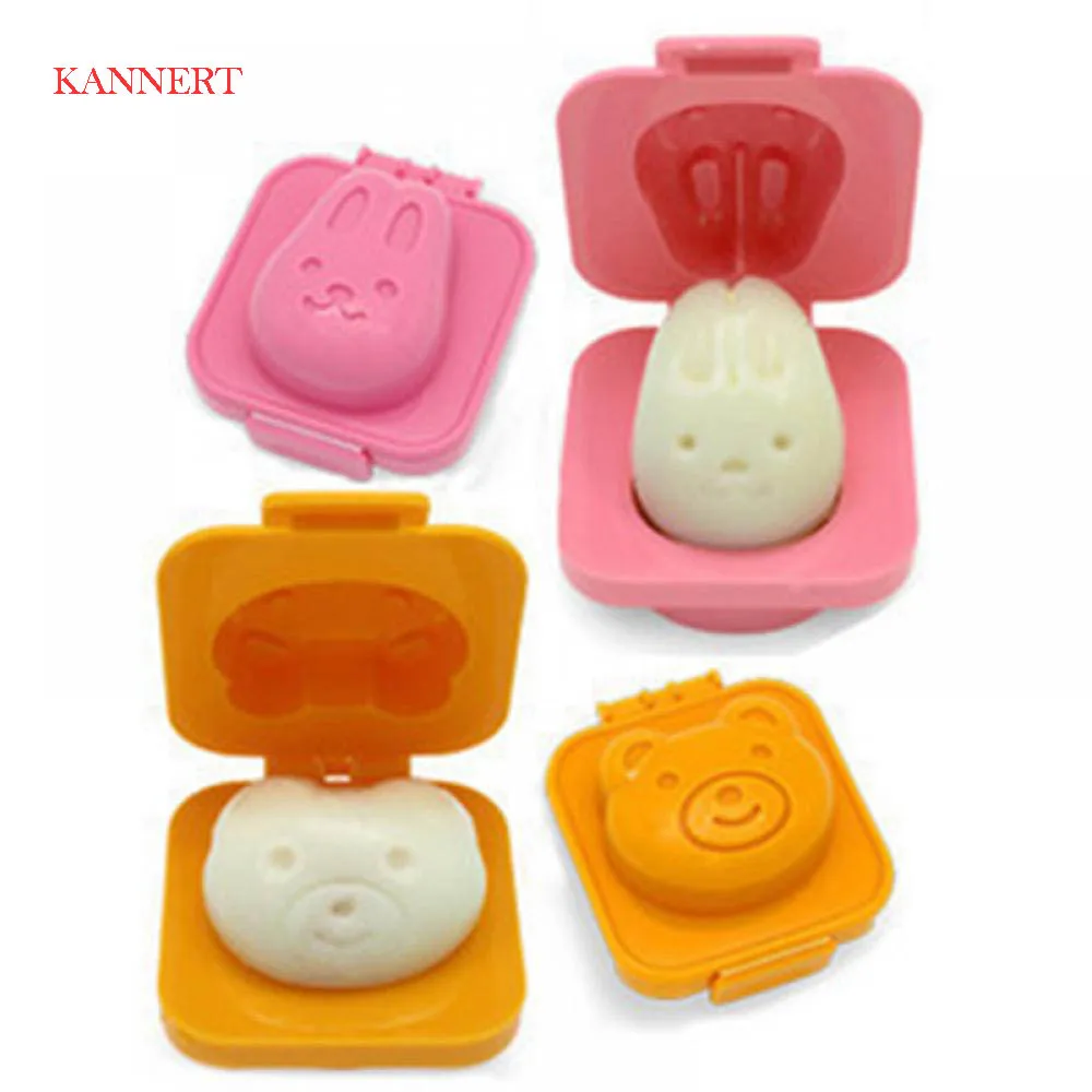 2/6 Pcs Boiled Egg Mold Cute Cartoon 3D Ring Mould Bento Maker Cutter Decorating Tool Kitchen Accessories Novel Gadgets Items