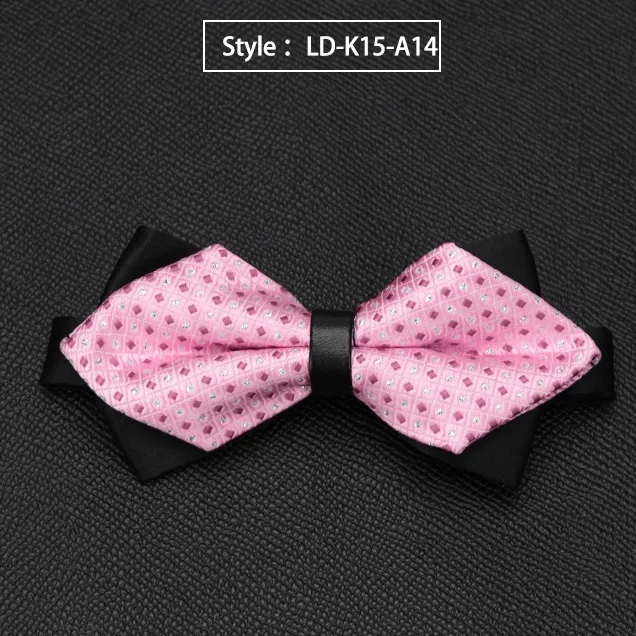 LD-K15-A14 Мужские галстуки-бабочки, качественные, распродажа, модные галстуки, формальные, Роскошные, свадебные галстуки-бабочки, галстуки для мужчин, рубашки, бизнес подарки, аксессуары - Цвет: LD-K15-A14