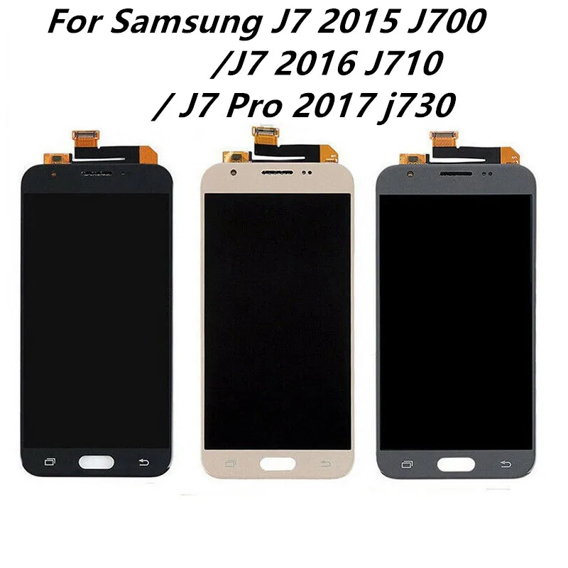 Регулировки Яркость ЖК дисплей Замена для samsung Galaxy J7 2015 J710 2016 pro 2017 J730 Дисплей