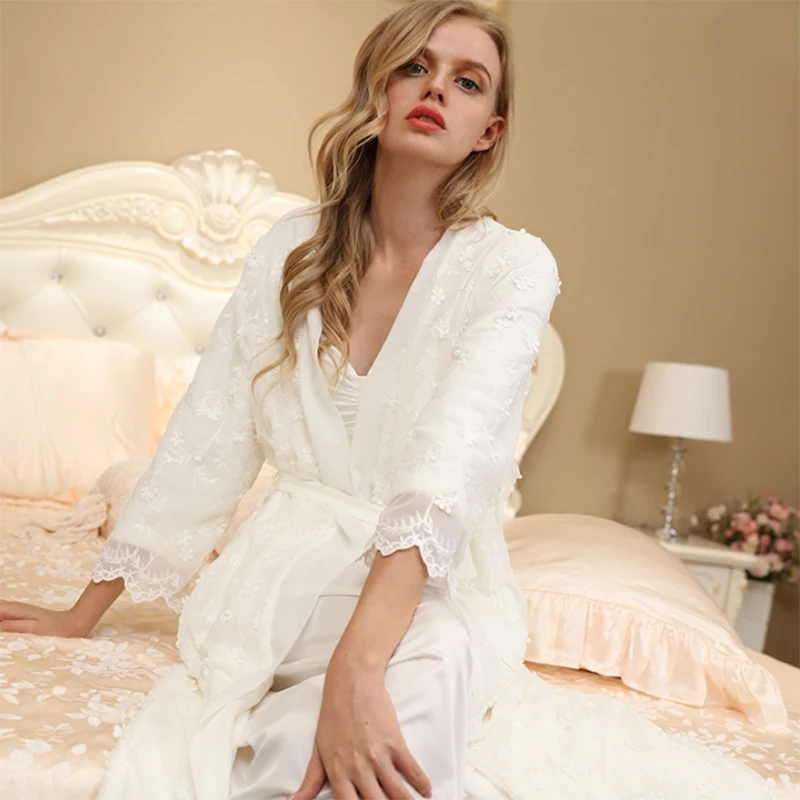 Women Winter Thickening Silk Velvet Sexy Night Robe &amp Sleep Skirt 2-pc Set Bathrobe lingerie sexy 2017 nightgown femme sleepwear | Дом и