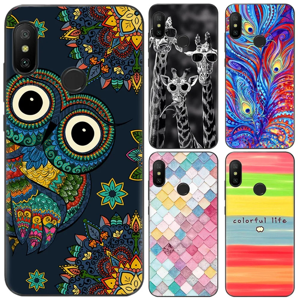 Новое поступление чехол для телефона Redmi Note 6 модный дизайн окрашенный ТПУ мягкий