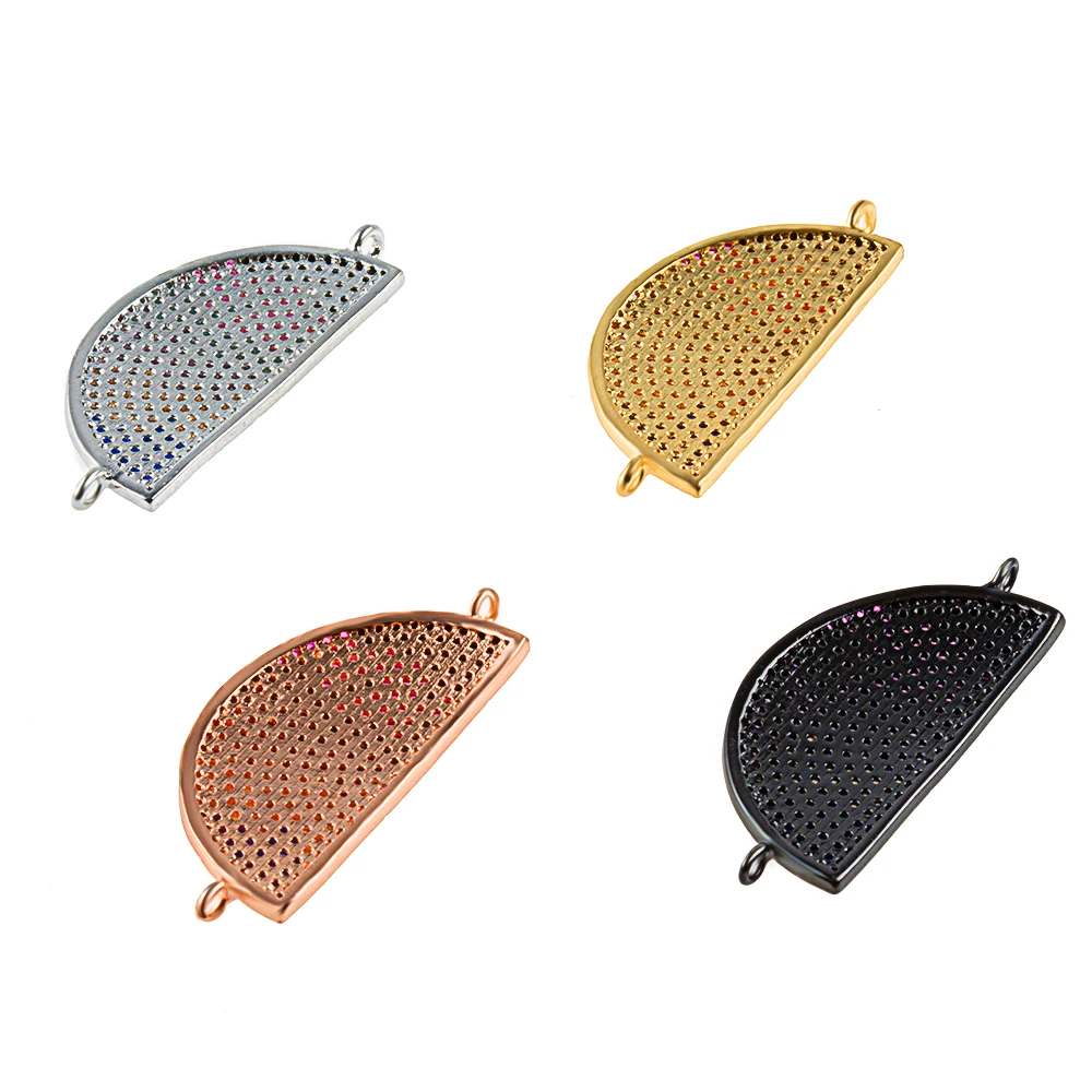 Complete animal charms bracelet jewelry connector accessories for diy bracelet making copper zircon micro pave cz wholesale