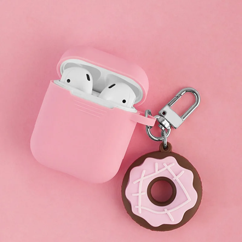 Симпатичный мягкий силиконовый чехол для наушников Apple Airpods Bluetooth аксессуары