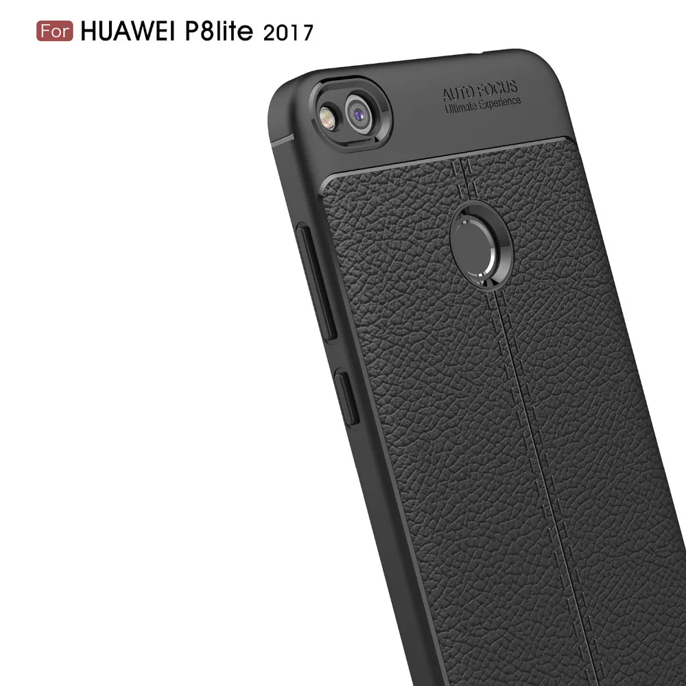 Soft TPU Carbon Leather Cover for Huawei P9 lite 2017 Case Silicone P8 Honor 8 |