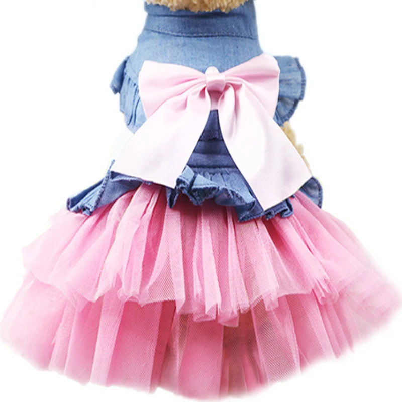 Abrrlo Summer Pet Dog Princess Skirts Yarn Dress Clothes Puppy Soft Cat Grenadine | Дом и сад