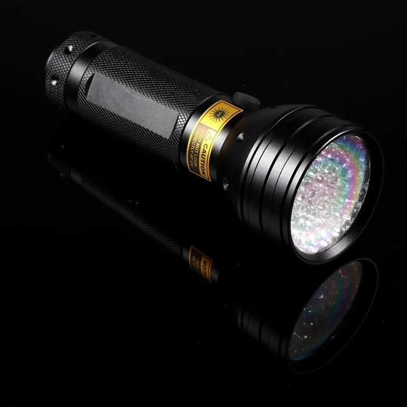 ALONEFIRE 51 светодиодный UV светильник 395nm Рыбалка Высокая мощность УФ вспышка кошки
