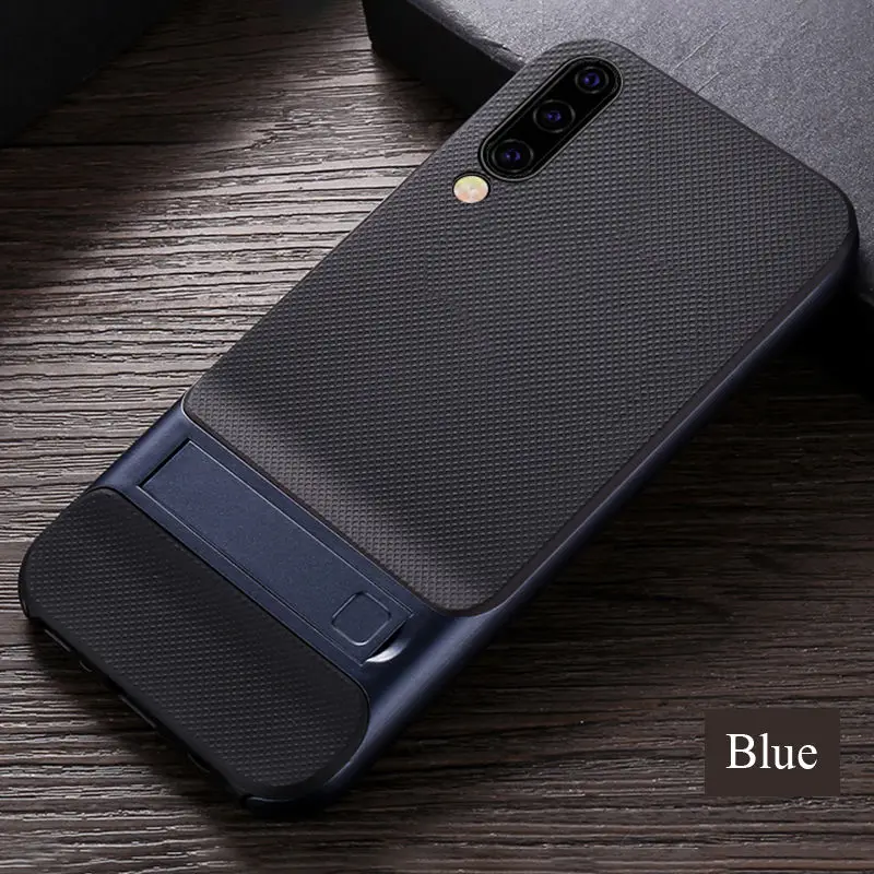 Black and Blue Робот тонкий Etui для Coque samsung A50 чехол samsung A10 чехол Galaxy M30 крышка 2 в 1 задняя оболочка для samsung Galaxy A50 чехол M20 - Цвет: Black and Blue