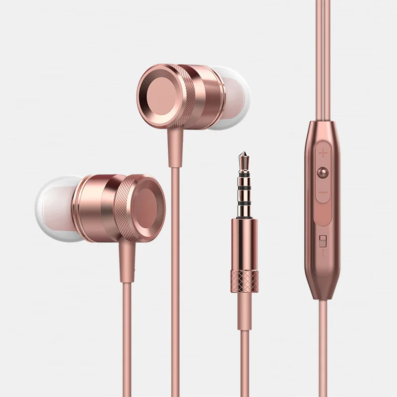 Универсальный регулятор баса металлический In-ear головной телефон бег объемный