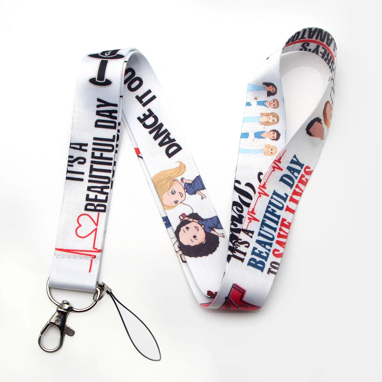 V265 серый Анатомия мультфильм брелок Lanyards Id бейдж держатель ID карты пропуск