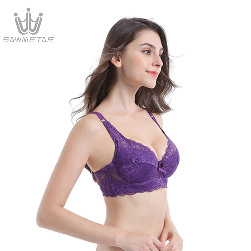 Sexy Lace Women Bra Plus Size B D E Big Bralette Ultrathin Pure Cotton Brassiere Underwire Push Up Bras | Женская одежда