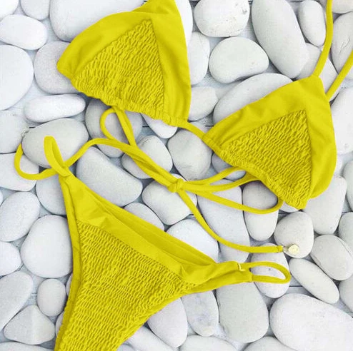 

Новинка женский комплект бикини Бандаж пуш-ап с высокой талией Мягкий купальник пляжная одежда для купания