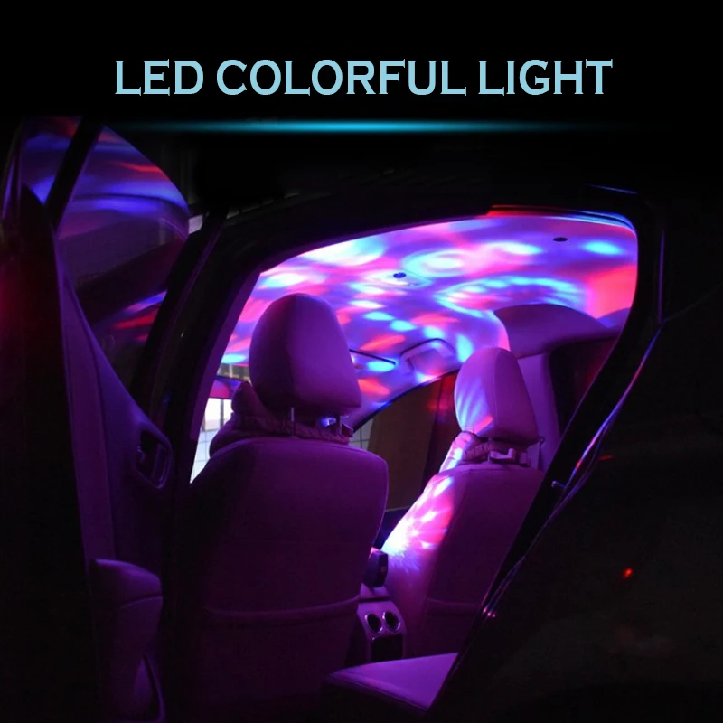 СВЕТОДИОДНЫЙ Автомобильный USB атмосферный свет DJ RGB мини цветная музыкальная