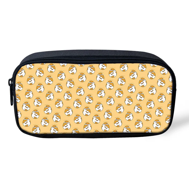 Тикин милый желтый Gudetama ручка сумки аниме Косметика Сумки Портативный молнии школьный пенал Чехол для хранения канцелярские принадлежности - Цвет: As Picture