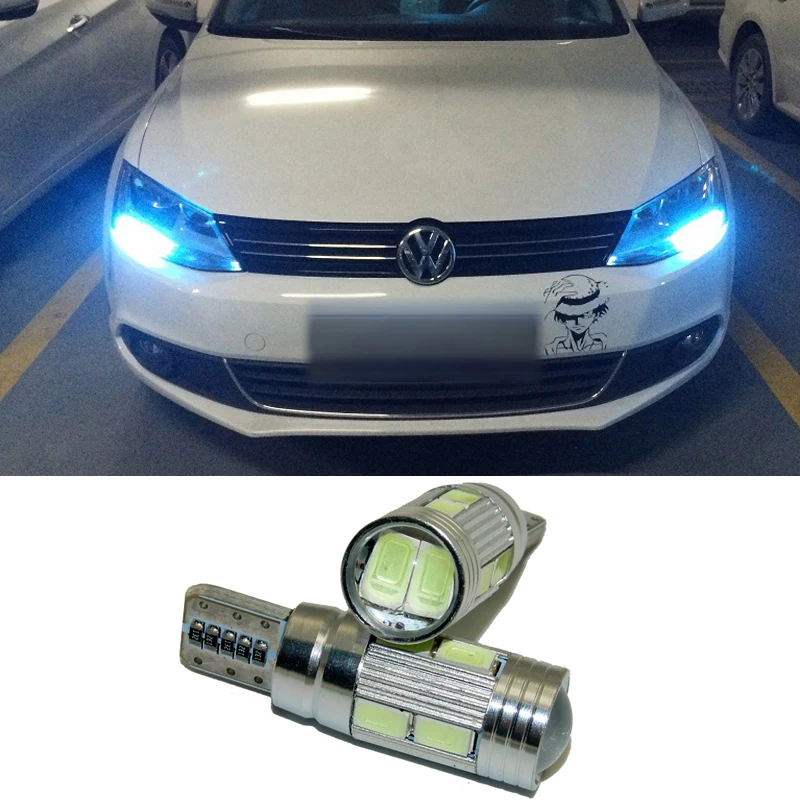 2 шт. T10 W5W Габаритные огни 12В светодиодный для VW Golf 5 6 поло Jetta Passat 3C CC B7 Tiguan Touareg Scirocco Eos серии