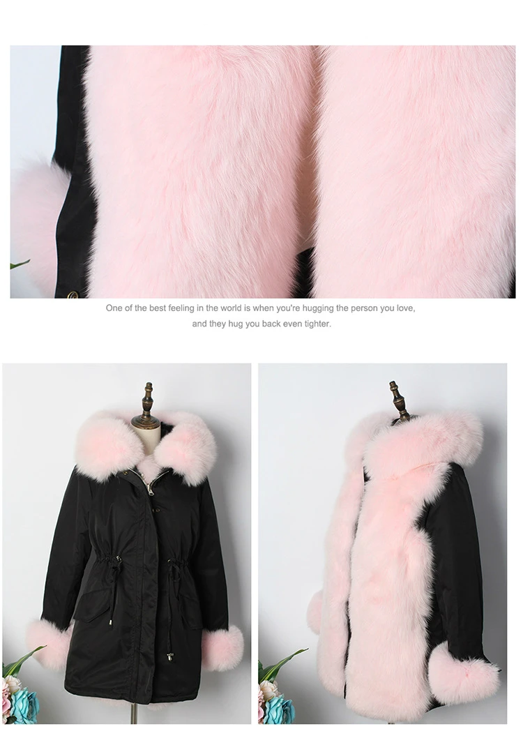 Mao Kong, новинка, Длинные парки, зимняя куртка, Женская парка из натурального меха, натуральный Лисий мех, подкладка из утиного пуха, пальто с двойным лицом, уличная одежда