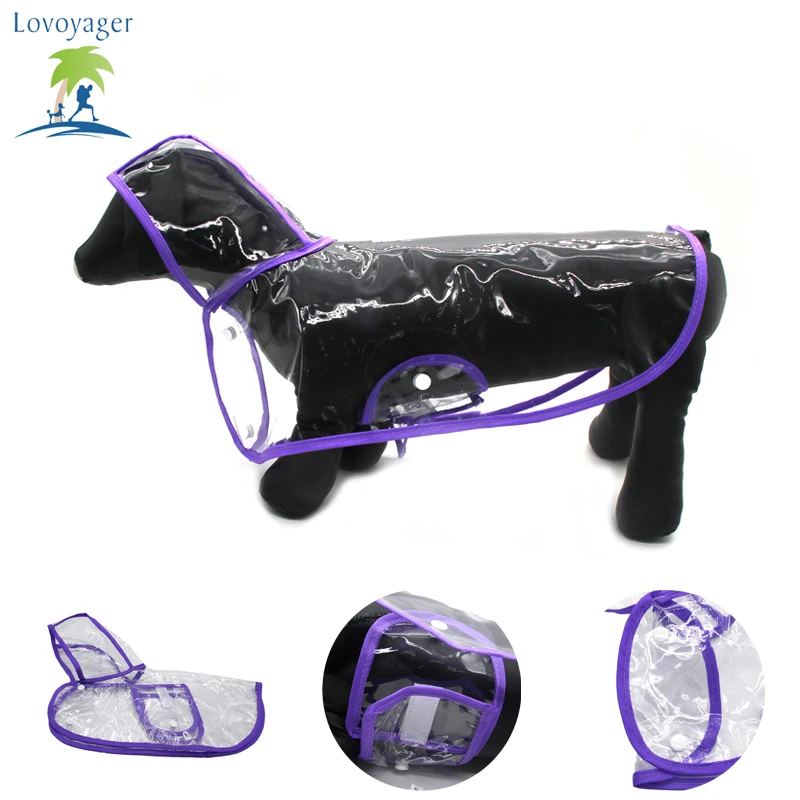 Одежда для домашних животных прозрачный розовый плащ собак xs водонепроницаемый