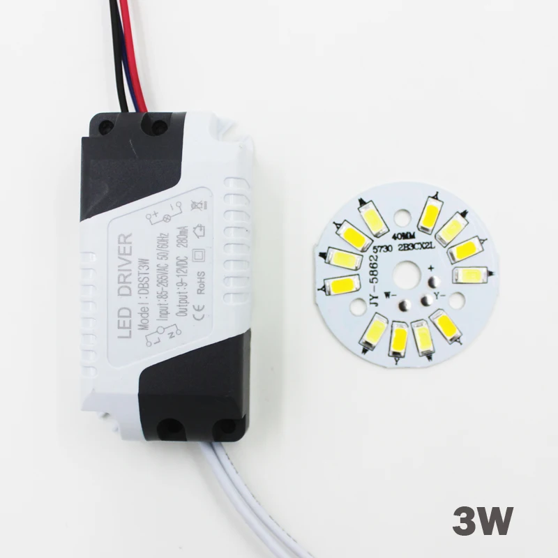 3 Вт-18 Вт SMD5730 теплый/холодный белый комбинированный цвет PCB+ Сегментированный светодиодный блок питания для потолочного светильника