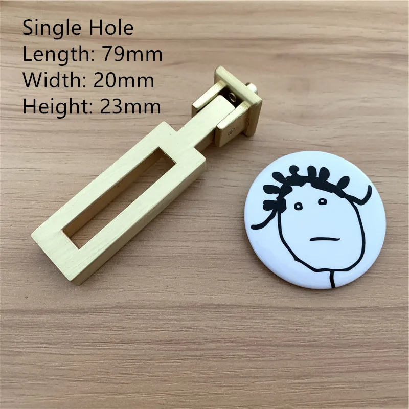 single hole pull LCH цинковый сплав, матовый золотой медный цвет, ручка для шкафа, выдвижная ручка, дверная ручка, художественная мебель в китайском стиле, фурнитура - Цвет: single hole pull
