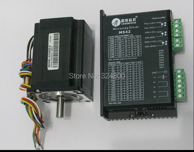 Оригинальный Leadshine шаговый двигатель и драйвер M542 Драйвер + 57HS22 A гибридный 2 N.