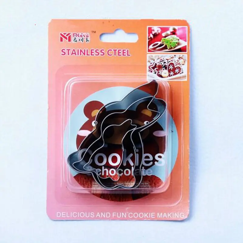 Семейный дизайн выпечки Кролик из нержавеющей стали мини-резак для печенья
