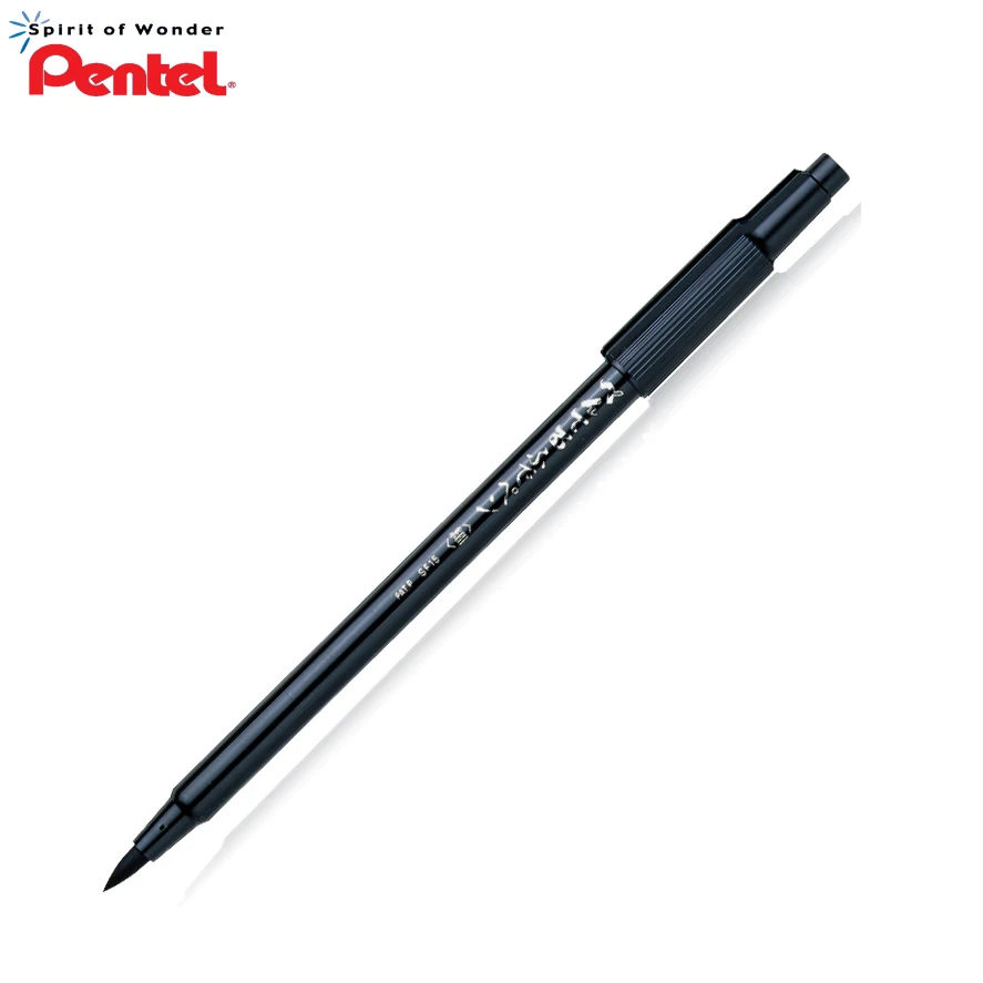 

Pentel ручка-кисть для каллиграфии Soft Tip Black XSF15, 1 шт.