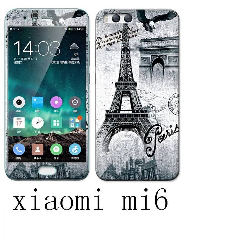 Силиконовый чехол Xiaomi mi6 m6. Цветное закаленное стекло + мягкий из ТПУ Для xiaomi m6 6