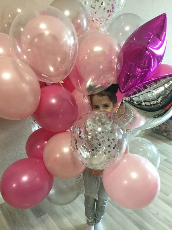 20 шт./компл. девушки день рождения воздушный шар латексные конфетти шары 18 дюймов