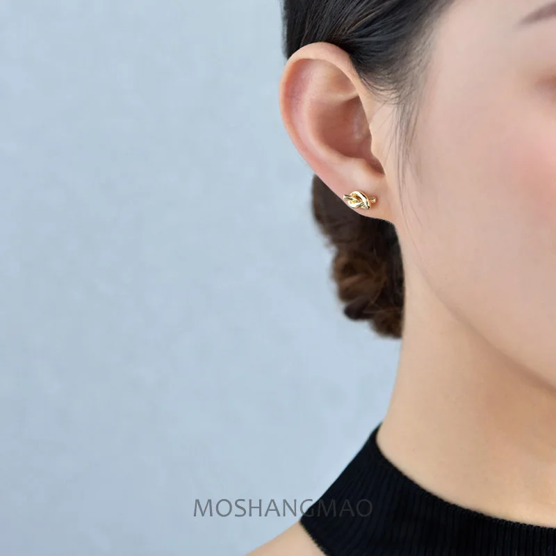 HUANZHI 2019 шикарные матовые Позолоченные корейские минималистичные серьги-гвоздики