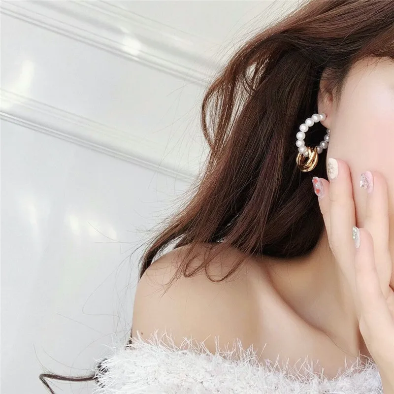 MENGJIQIAO новые трендовые Кристальные Стразы Снежинка длинные серьги с кисточками для женщин ювелирные изделия из пресноводного жемчуга Oorbellen Вечерние